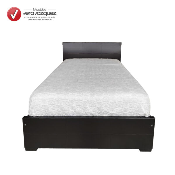 CAMA LINEAL 2 PLZ WENGUE SIN VELADORES Muebles Vera Vázquez